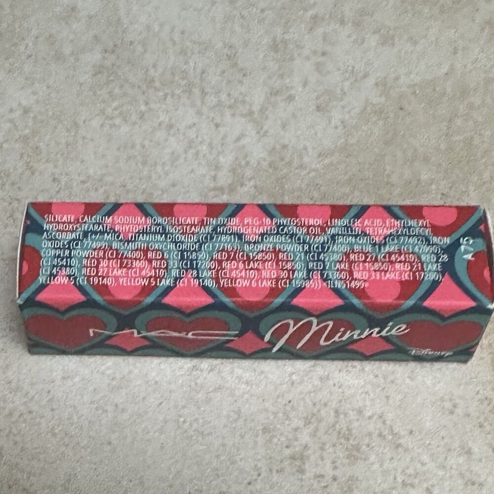 MAC M.A.C.  Disney Minnie Lustreglass  Red Minnie Woo Lipstick Limited Edition - Picture 8 of 9